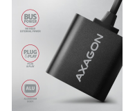 AXAGON ADA-12 Zewnętrzna karta dzwiękowa USB 2.0 48kHz/16-bit stereo, metal, kabel USB-A 15 cm - 722383 - zdjęcie 2